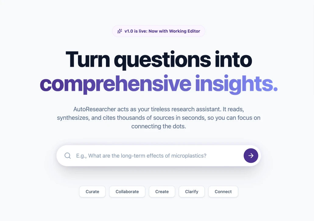 AutoResearcher platform